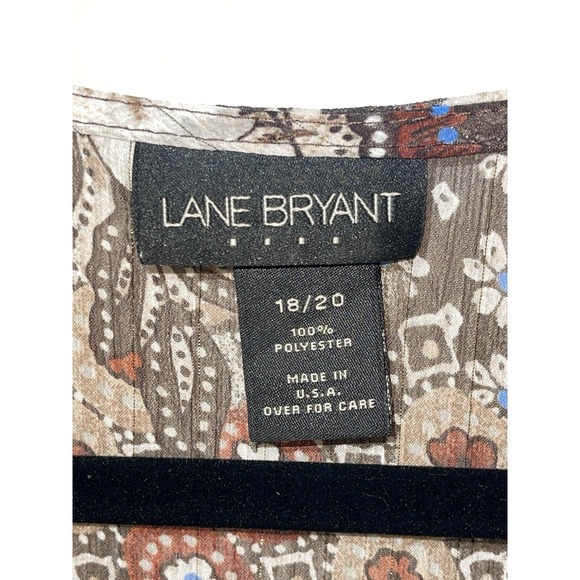 Lane Bryant Women's Sheer Boho Blouse Top Tunic Split Long Sleeve Size 18/20 - Picture 2 of 5